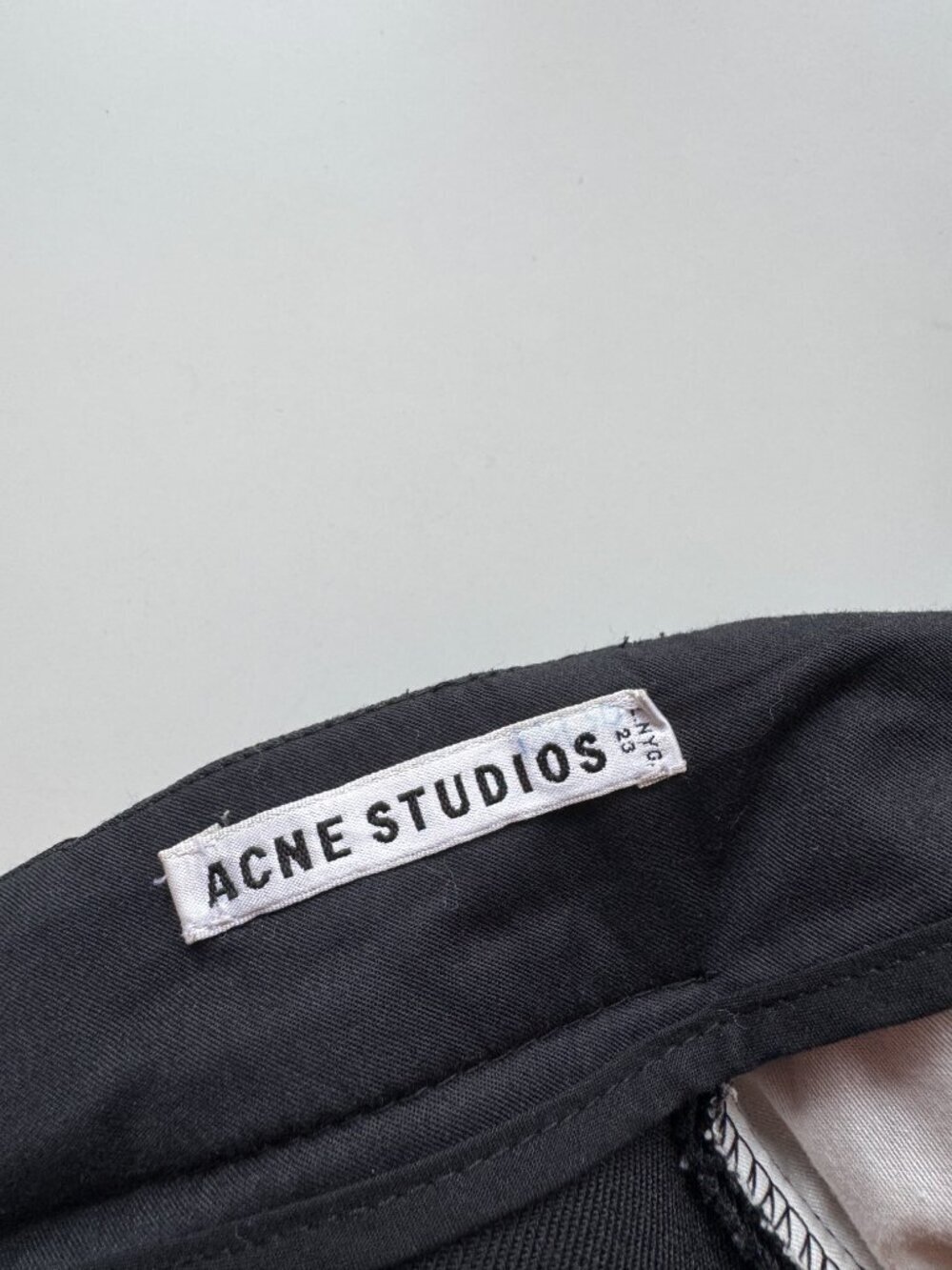 ACNE STUDIOS Cig D Wool Mid Rise Cropped Tapered Trousers Pants, Size 36/S - Picture 9 of 11